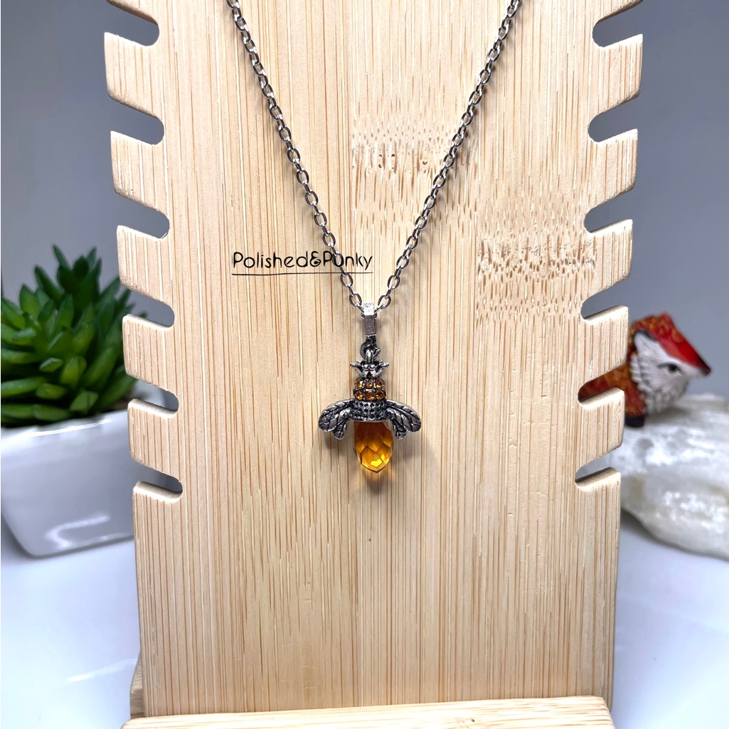 Honey Bee Necklace ~ Bee Necklace ~ Honey Pot Necklace ~ In Gift Box